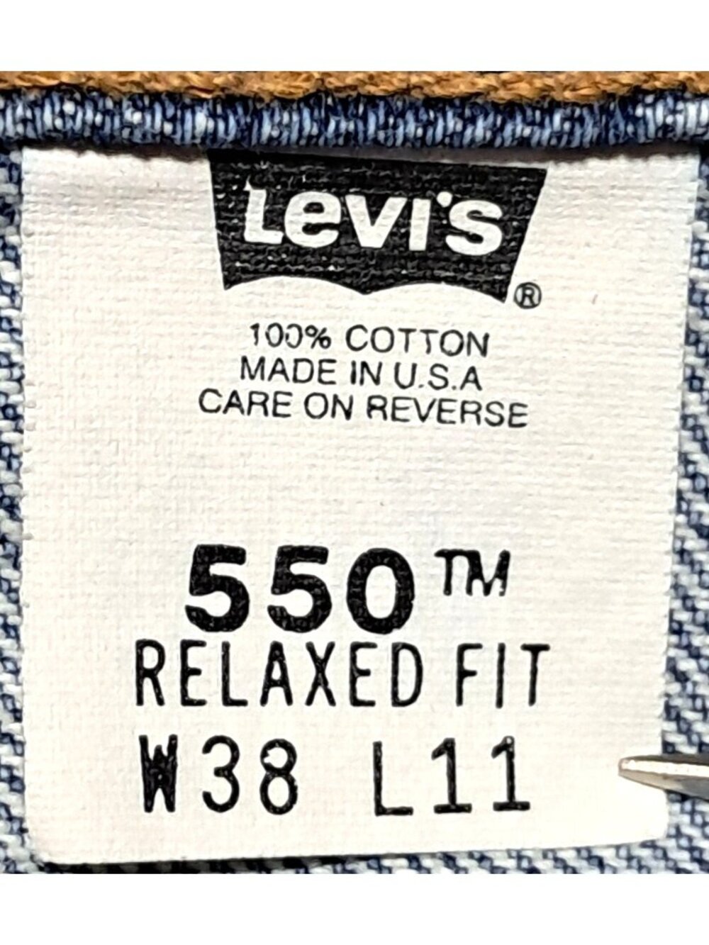 Vintage‎ Levis 550 Jean Shorts Mens Size 38 Relaxed Fit Blue Cotton Denim 90s - Picture 10 of 10
